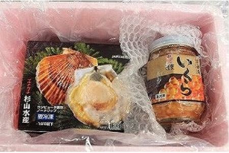【北海道根室産】海鮮2点セット(ホタテ玉冷・醤油イクラ) B-66002