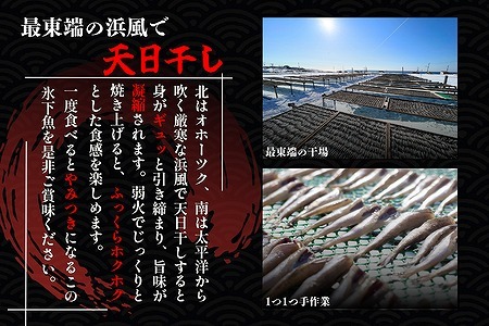 【北海道根室産】生干し氷下魚(こまい)200g×3袋 G-50027