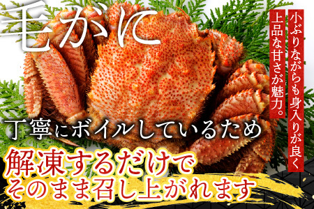 [12月21日決済分まで年内配送]花咲がに500g前後×1尾、毛がに350g前後×1尾セット A-54004