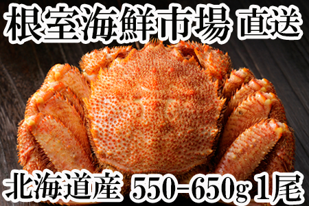 A-28066 根室海鮮市場<直送>毛ガニ550~650g×1尾