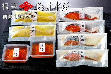 【北海道根室産】[鮭匠ふじい]鮭といくらの味覚尽くし A-42085