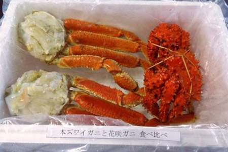 [12月21日決済分まで年内配送]ズワイガニ1～2肩と花咲ガニ1～2尾セット A-57002