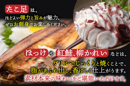 海鮮セットA(さんま2種・タコ・干物4種・紅鮭) C-36011｜詳細画像