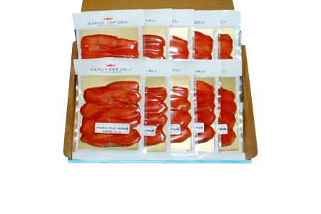 [鮭匠ふじい]天然紅鮭のスモークサーモンセット60g×10P C-42047