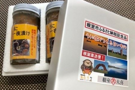 ＜12月18日決済分まで年内配送＞うに一夜漬け60g×2本 A-73016