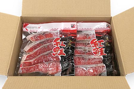 紅鮭切り身5切×6P(計30切、約1.5kg) A-47010