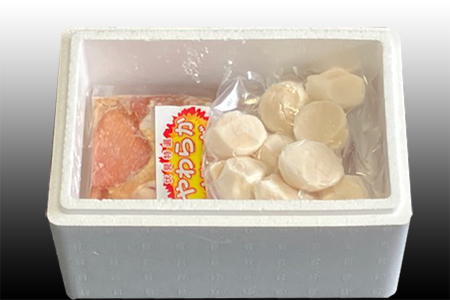 [12月21日決済分まで年内配送]味付若鶏やわらか唐揚げ(ザンギ)350g×2P、ほたて貝柱200g A-70039