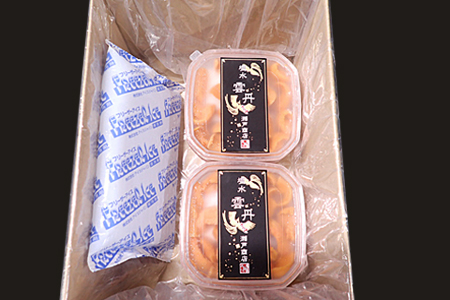 無添加むきたてエゾバフンウニ塩水パック(赤系)40～50g×2P A-11185