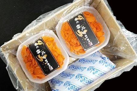 無添加むきたてエゾバフンウニ塩水パック(赤系)40～50g×6P F-11008