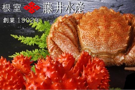 【北海道根室産】ボイル毛がに約350g×1尾、ボイル花咲かに約400g×1尾 A-42116