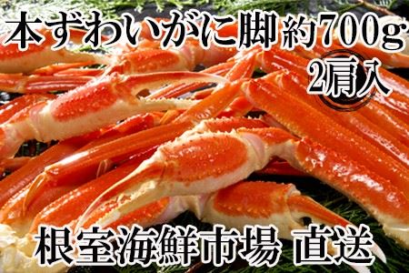 本ズワイガニ脚2肩(計約700g) A-14216【12月13日決済分まで年内配送