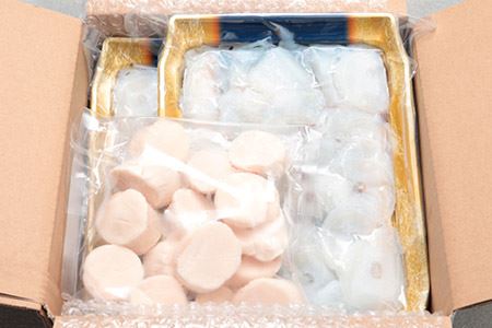 [12月17日決済分まで年内配送]ホタテ貝柱300g・タコしゃぶ500gセット A-81019