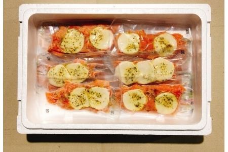 【12/31決済分まで1月中配送】 スモークサーモンのカプレーゼ3kg(小分け真空) D-09031