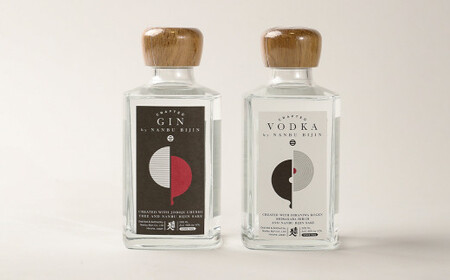 【南部美人】 クラフト ジン & ウォッカ 2本セット 計400ml／ジン ウォッカ 飲み比べ ボタニカル 浄法寺漆 スモーキー スパイシー ウッディ 香り 白樺活性炭 柑橘