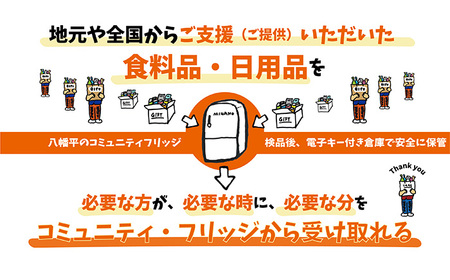 【思いやり型返礼品】ひとり親世帯の子どもと奨学生に食料品や日用品を無償提供する公共冷蔵庫「コミュニティ・フリッジ」への支援 ／ こども 応援 食料品支援 日用品支援 子ども支援 子育て支援 貧困 岩手県 八幡平市 NPO法人FutureSeeds
