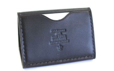  本革 コインケース・カードポケット付  【黒】 ／ シンプル 財布 プレゼント 小銭入れ 4358