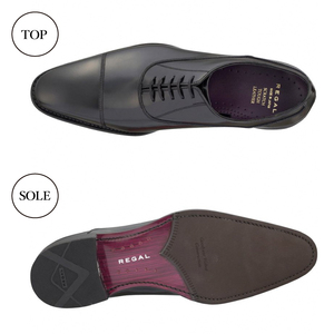 REGAL 革靴 紳士 ビジネスシューズ ストレートチップ ブラック 25AR 八幡平市産モデル 24.0cm ／ ビジネス 靴 シューズ リーガル