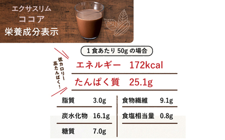 【エクサスリム】 LCDプロテイン ココア 袋タイプ（400g×1袋） 計量スプーン付き 【天真堂】 ／ ダイエット プロテイン ドリンク 置き換え 美容 タンパク質 たんぱく質 ダイエットサポート 美味しい おいしい 腹持ち 栄養補給 低糖質 女性 置き換えダイエット おやつ 間食 高たんぱく