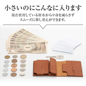 小さく薄い財布 dritto 2 キータイプ オルテンシア (青系) [BJ001]