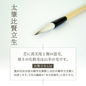 水沢筆セット（太筆比賢立生1本・小筆銘光1本） [BS031]