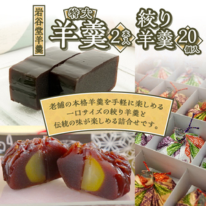 菊泉堂の岩谷堂羊羹 特大・絞り羊羹 詰め合わせ 伝統和菓子 [V0002]