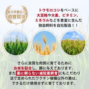 《2025年2月発送》 ありすぽーく バラスライス&ローススライス 各500g ／ 豚 豚肉 肉 スライス ロース バラ