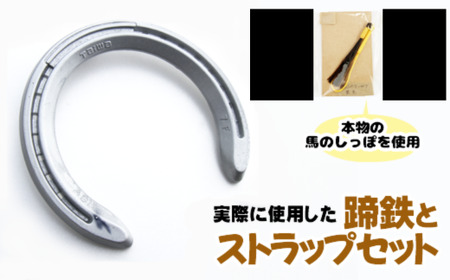 蹄鉄 （ アルミ製 シルバー ）& 馬のしっぽの毛 ストラップ （ 栗毛 ） 【馬っこパーク・いわて】／ てい鉄 さび止め 錆止め サビ止め 銀 銀色 アルミ 加工 馬毛 尻尾 幸運 開運 厄除け 魔除け アイテム 本物 インテリア アクセサリー おすすめ