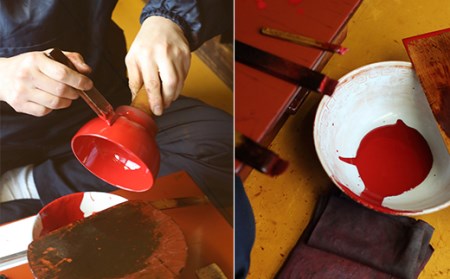 浄法寺塗 盛皿 6寸 ／ 本朱 【うるみ工芸】 ／ 漆器 工芸品 食器 皿 お