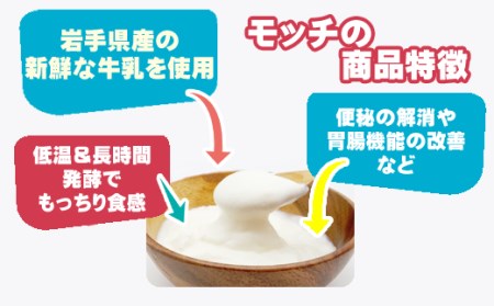 岩手牛乳ヨーグルト「モッチ」食べ比べセット（プレーン２袋 低糖２袋）【株式会社岩手牛乳】/ もっちり 低糖質 牛乳 セット