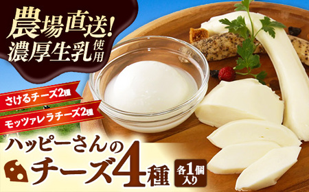 ハッピーさんのチーズ4種セット各1個入り  生乳 食べ比べ セット 詰め合わせ アソート