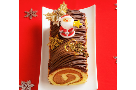 クリスマスケーキ【配送日指定可】「ノエル生ショコラモンブランロール」 (AQ065-1)