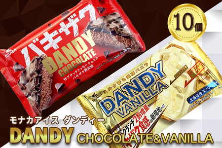 フタバ食品　アイス10個　ダンディーチョコレート＆バニラセット　2種類各5個
