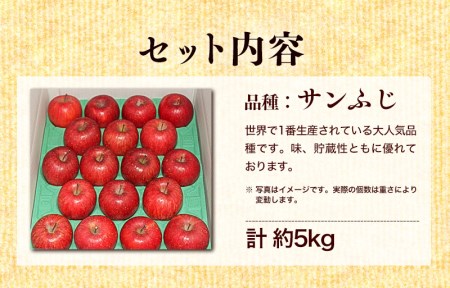 ふじむら農園のりんご（サンふじ）約5kg