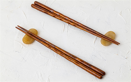 【Wood工房】拭き漆箸・くり　２４cm