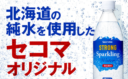 【定期便12ヵ月】セコマ 強炭酸水 500ml 24本 1ケース 北海道 千歳製造