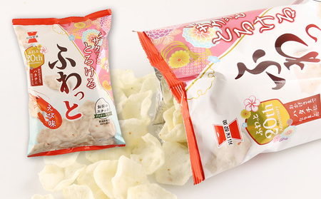 【 定期便 3ヶ月 】 ふわっと えび味 10袋入×2箱 ～ 北海道工場 製造 ～《 岩塚製菓 》