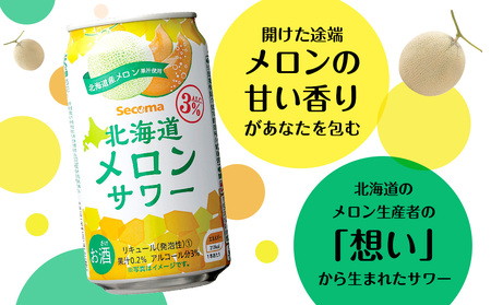 北海道 メロンサワー 350ml 24本 サワー メロン 酒 セイコーマート セコマ Secoma 千歳 酒 お酒 チューハイ 缶チューハイ サワー 北海道ふるさと納税 北海道 千歳市