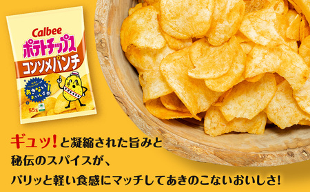 カルビーポテトチップス 2種セット うすしお・コンソメパンチ 各8袋 《北海道工場製造》