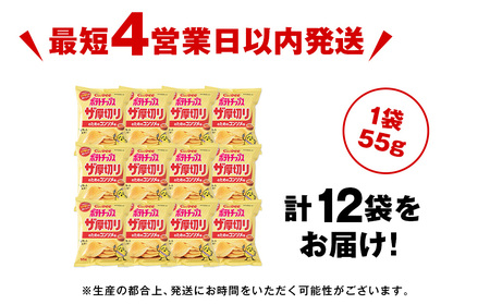 ザ厚切りのための のりしお味 12袋 1箱 カルビー ポテトチップス 《千歳工場製造》