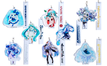 新千歳空港限定：雪ミク】ラバー・アクリルキーホルダー コンプリート