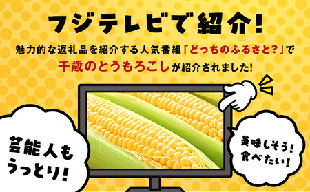 ＜フジテレビ『どっちのふるさと？』で紹介！＞【先行予約】北海道 千歳産 とうもろこし 430ｇ以上 18本 恵味スター 野菜 トウモロコシ 甘い 旬 夏 BBQ ＜ファーム安澤＞ 野菜 とうもろこし 甘い とうきび 北海道産 恵味スター 大粒 北海道千歳市