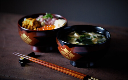 汁椀　花塗り　秀衡一つ雲　2個 / 漆器 お椀 吸い物椀 おわん 食器 漆椀 漆塗 うるしぬり 手塗り 木製 伝統工芸品 和 お正月 高級 結婚 新築祝い お祝い 贈答 贈り物 プレゼント ギフト 香典返し お返し おもてなし【ocy915-hit-2-r-tA】