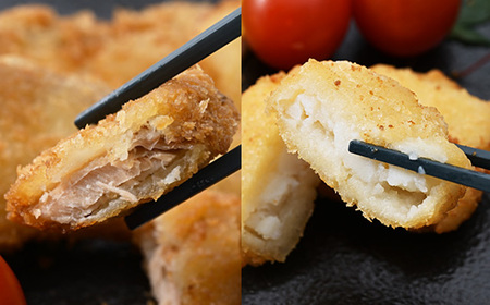 訳あり鮭フライ＆イカフライ2.24kg盛(280g×各4袋) 小分け 惣菜 弁当 便利 冷凍食品_魚介・海産物     惣菜・加工品   _【配送不可地域：離島】【1564989】