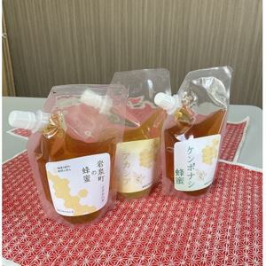 岩手県岩泉町産　イタチハギ・アカシア・ケンポナシ蜂蜜のセット　200g×各1袋(計600g)_調味料 はちみつ  ハチミツ 蜂蜜_【1587974】
