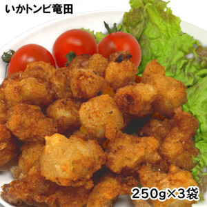 珍味いかトンビ竜田250g×3袋(計750g) 小分けで便利な冷凍おつまみ_魚介・海産物   _【配送不可地域：離島】【1600667】