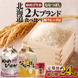 【令和7年産】6ヶ月連続お届け!北海道2大ブランドの食べ比べ!!4kg | 定期便 ゆめぴりか ななつぼし 特A 白米 ブランド米 米 こめ コメ お米 ご飯 ごはん 単一米 滝川市 北海道 北海道産 道産 北海道米 おすすめ 人気 お弁当 贈答