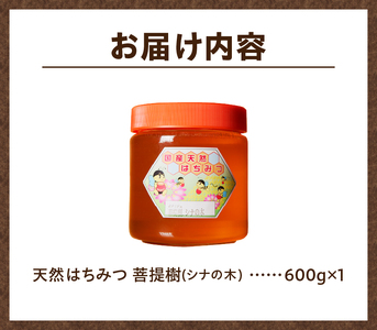 2025年新蜜【北海道滝川産】高見養蜂場の純粋はちみつ(菩提樹、シナの木600g×1本)