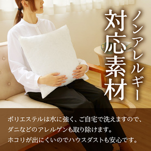 【ノンアレルギー素材】 洗える ヌードクッション 1個 | 睡眠 ふわふわ 洗濯可 水に強い 12cm 45×45 快適 ポリエステル100％ インテリア 新居 引っ越し お祝い 贈答 プレゼント 送料無料 北海道 【 滝川市 】