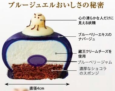 Blue Jewel ブルージュエル - Gift Box of 9 piece -　【お菓子・チーズケーキ・ブルーの輝き・宝石・スイーツ・レアチーズケーキ・ヨーグルト・濃厚・ホワイトチョコレート・ブルーベリー味】