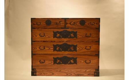 仙台箪笥　整理箪笥L-ハイタイプ　拭き漆【伝統 工芸品  タンス たんす 和タンス 仙台】